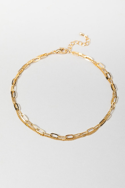 Lacey Layered Chain Link Anklet