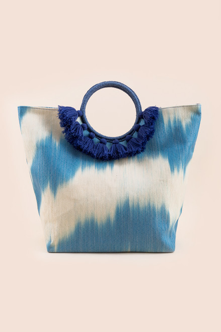 Bella Tie Dye Straw Tote Bag