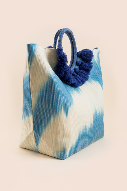 Bella Tie Dye Straw Tote Bag