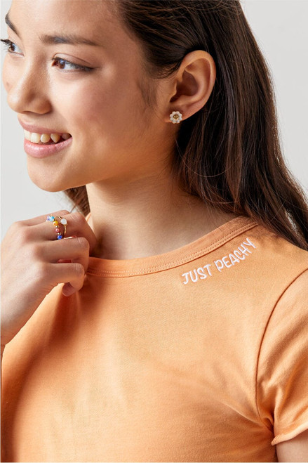 Hello Franki Just Peachy Tee for girls