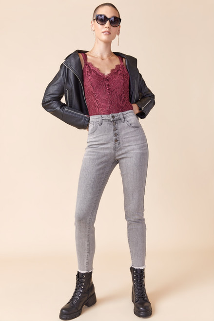 Aubrey Sleeveless Lace Bodysuit