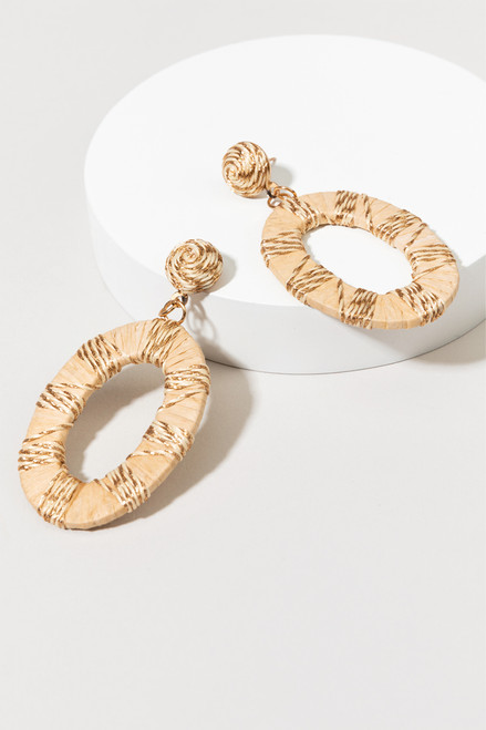 Jesslyn Rattan Wrapped Earrings