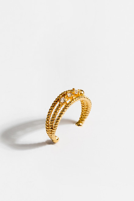 Amari CZ Rope Ear Cuff