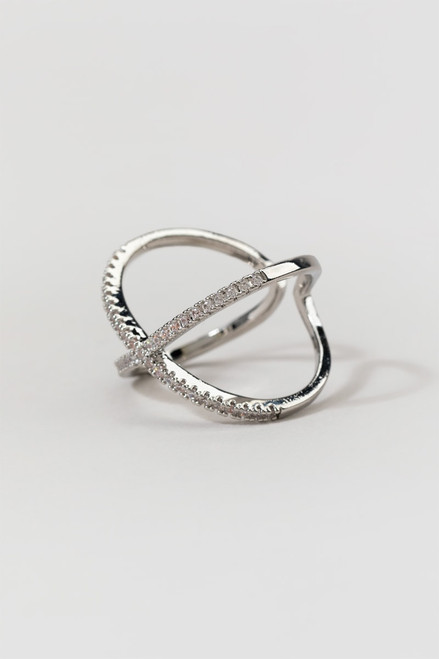 Hazel Crisscross CZ Ring