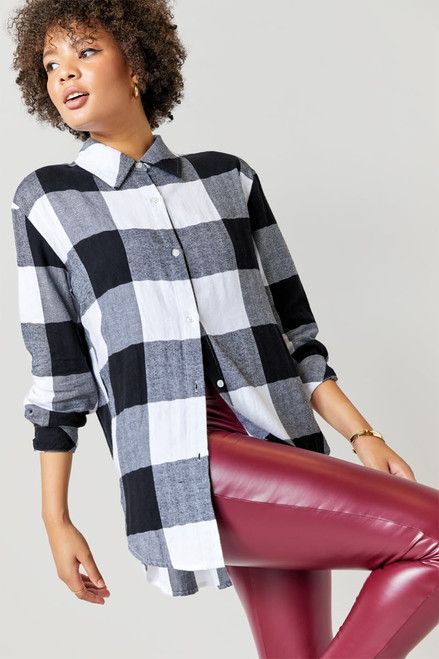 Piper Plaid Button Down Top