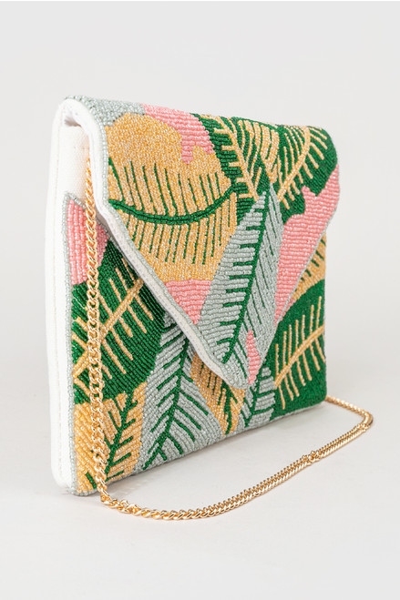 Sienna Beaded Palm Cluch