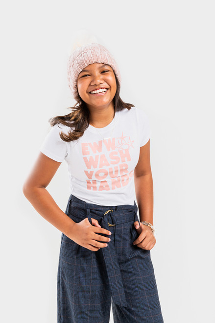 franki Ew Wash Your Hands Tee for Girls