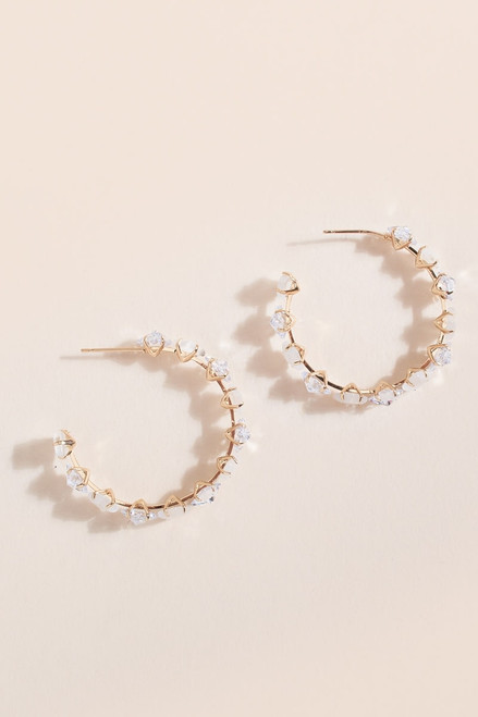 Nadia Stone Hoop Earrings