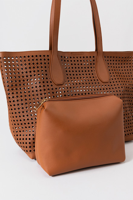 Rachel Perforated Long Strap Tote