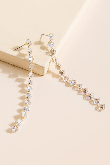 Fenella Crystal Linear Drop Earrings