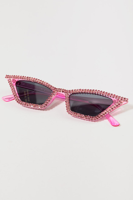 Jordina Rhinestone Rockabilly Cat Eye Sunglasses