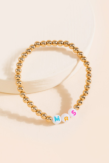 Custom Gold Bead Bracelet