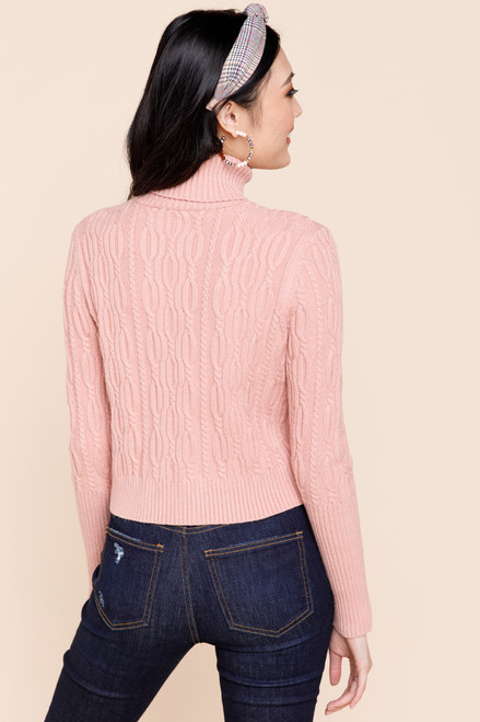 Miranda Cable Knit Turtleneck Sweater