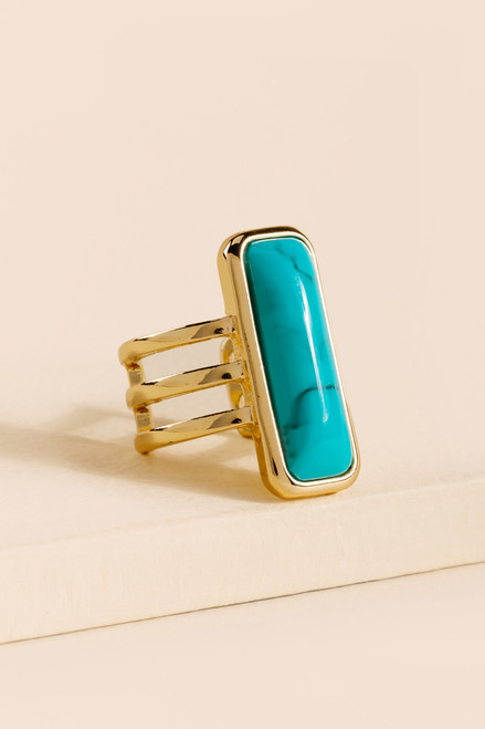 Karsyn Turquoise Rectangle Ring