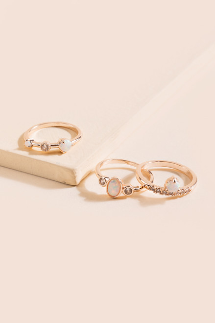 Leena Opal Ring Set