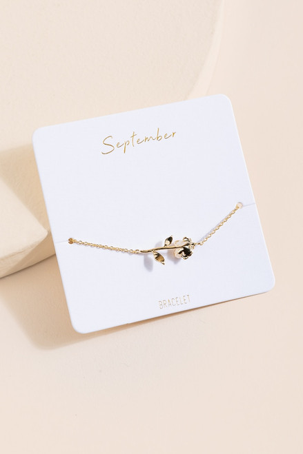 September Delicate Birth Flower Bracelet