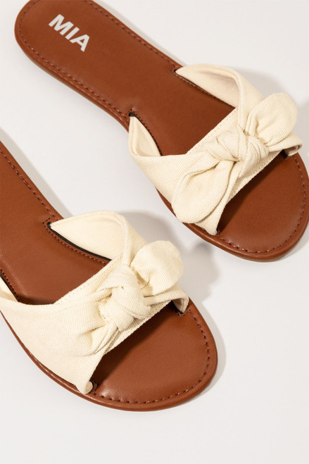 MIA Azallea Fabric Knot Slide Sandals