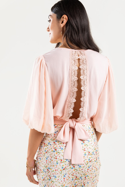 Nicoletta Lace Back Blouse