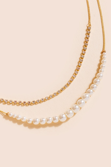 Alessandra Layered Pearl Necklace