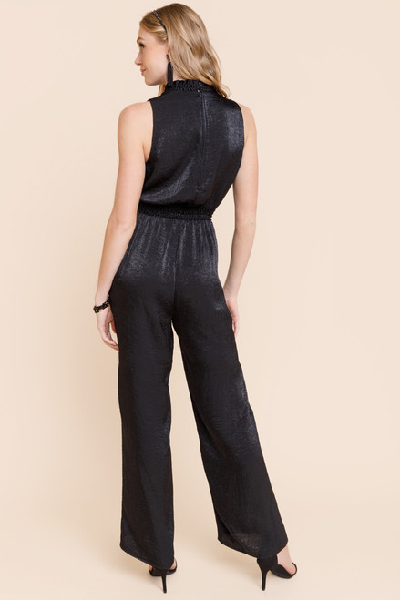 Vanessa High-Neck Satin Jumpsuit