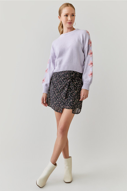 Edie Floral Embroidered Sweater