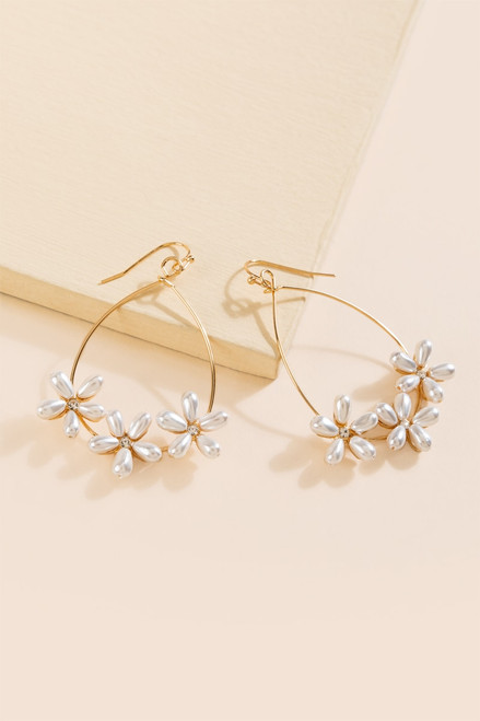 Olivia Flower Teardrop Earrings