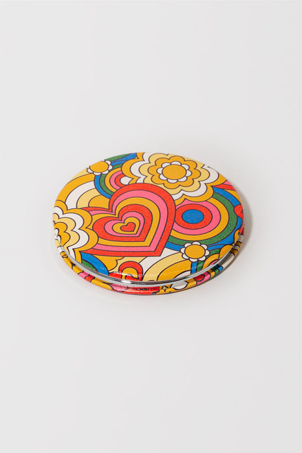 Psyche Floral Compact Mirror