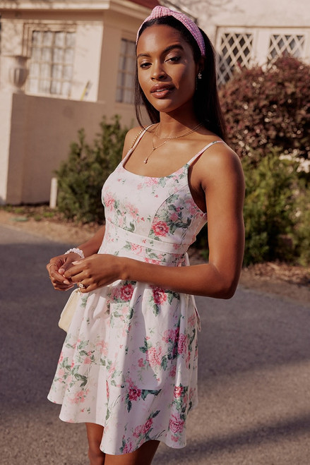 Diana Sleeveless Floral Mini Dress