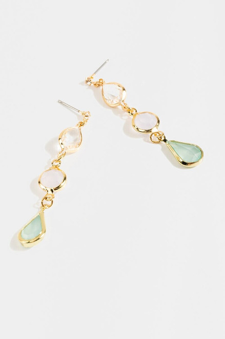 Cassie Linear Teardrop Earrings