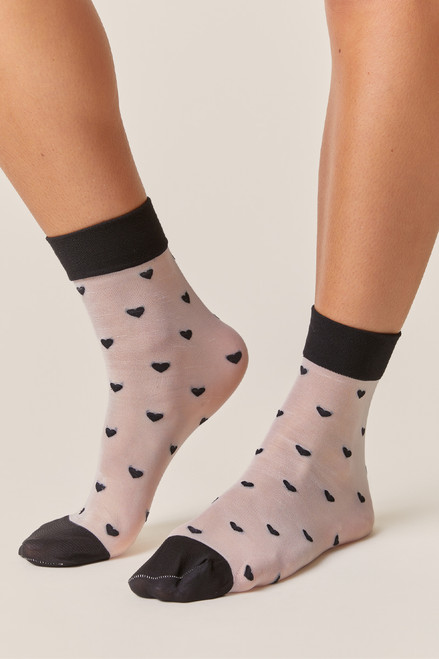 Addison Sheer Heart Socks