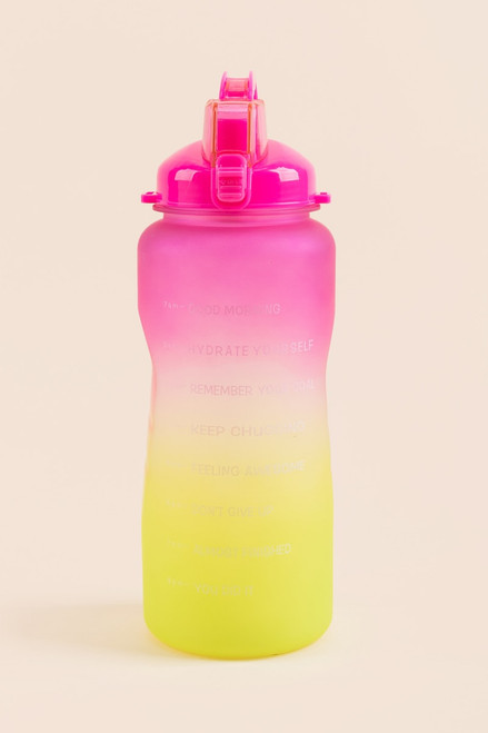 Hydrate Motivational Water Bottle Ombre 64oz