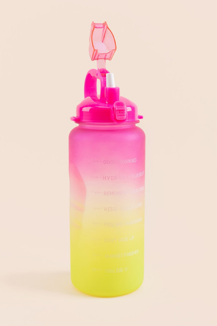 Hydrate Motivational Water Bottle Ombre 64oz