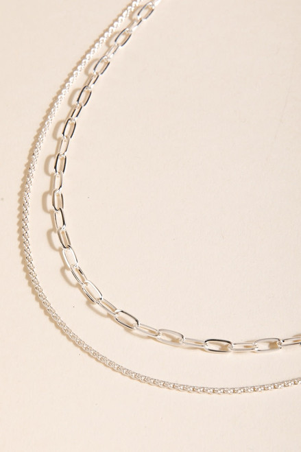 Rhea Layered Paperclip Chain Necklace
