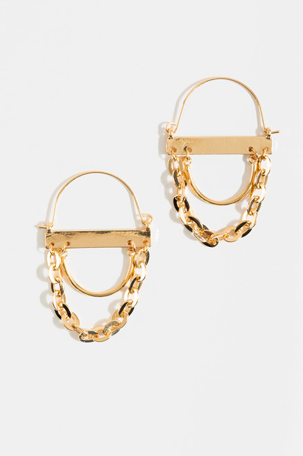 Ariana Chain Hoop Earrings