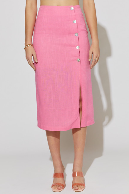 Slyvie  Button Front Midi Skirt