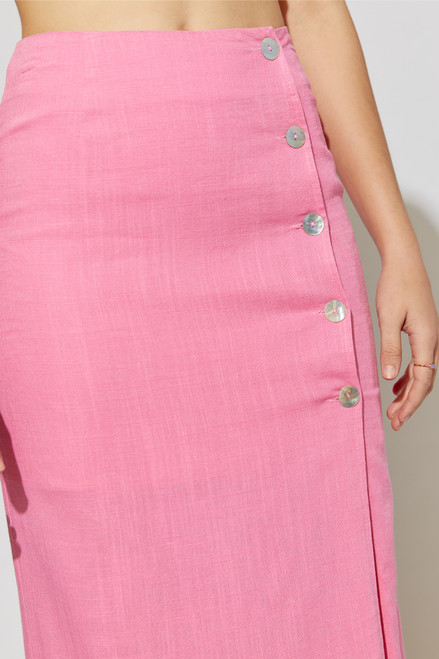 Slyvie  Button Front Midi Skirt