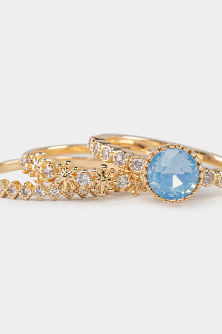 Larissa Opal Pave Ring Set