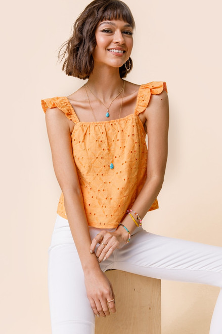 Alexis Embroidered Eyelet Top