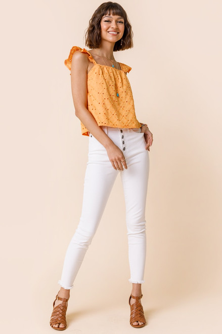 Alexis Embroidered Eyelet Top