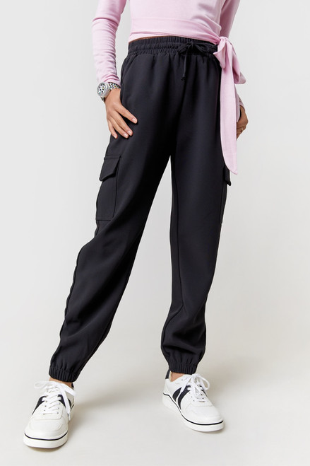 franki Crepe Ballet Cargo Joggers for Girls