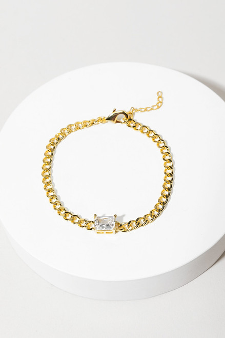 Belle CZ Cuban Chain Bracelet