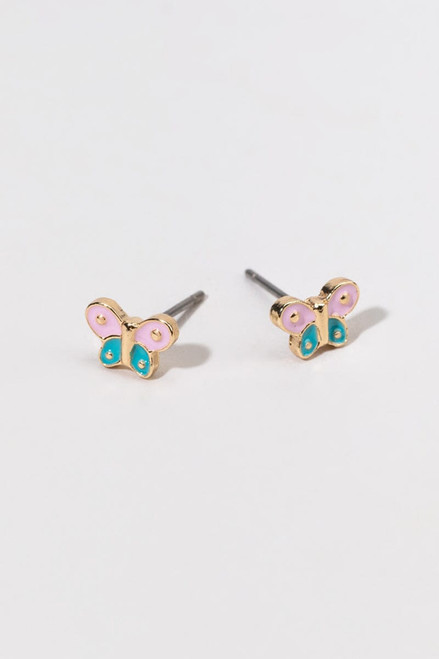 Hello Franki Enamel Butterfly Stud Earrings for girls