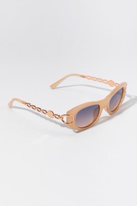 Fiona Narrow Round Chain Sunglasses