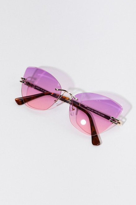 Ryder Rimless Cat Eye Sunglasses