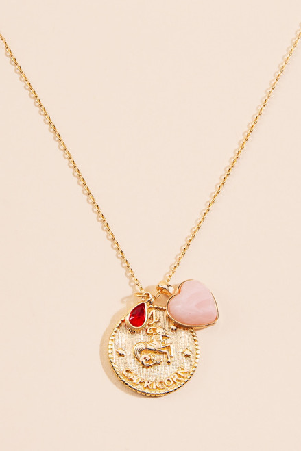 Zodiac Semi-Precious Stone Pendant Necklace