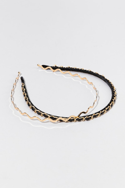 Sienna Chain Link Wavy Headband Set