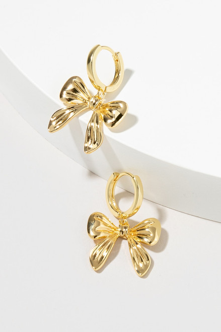 Shirlee Golden Bow Earrings