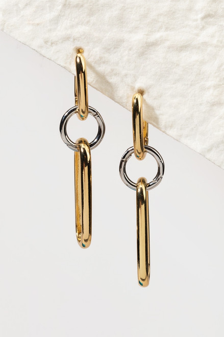 Verity Mix Metal Link Drop Earrings