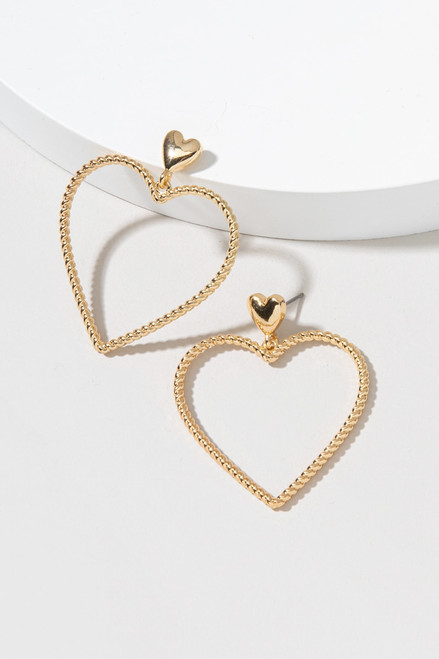 Olivia Open Heart Drop Earrings