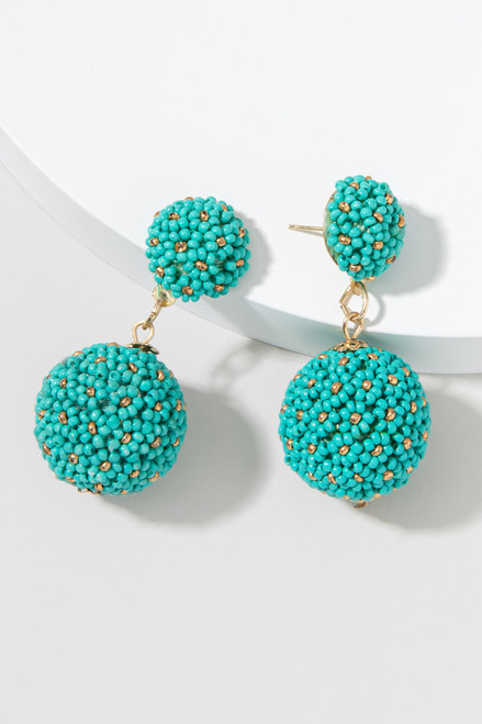 Harmony Beaded Flower Bauble Earrings